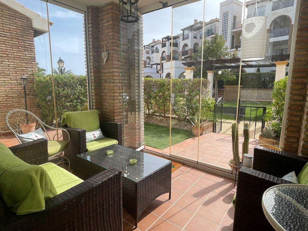 2 bedroom ground floor apartment with garden for sale in Vera playa