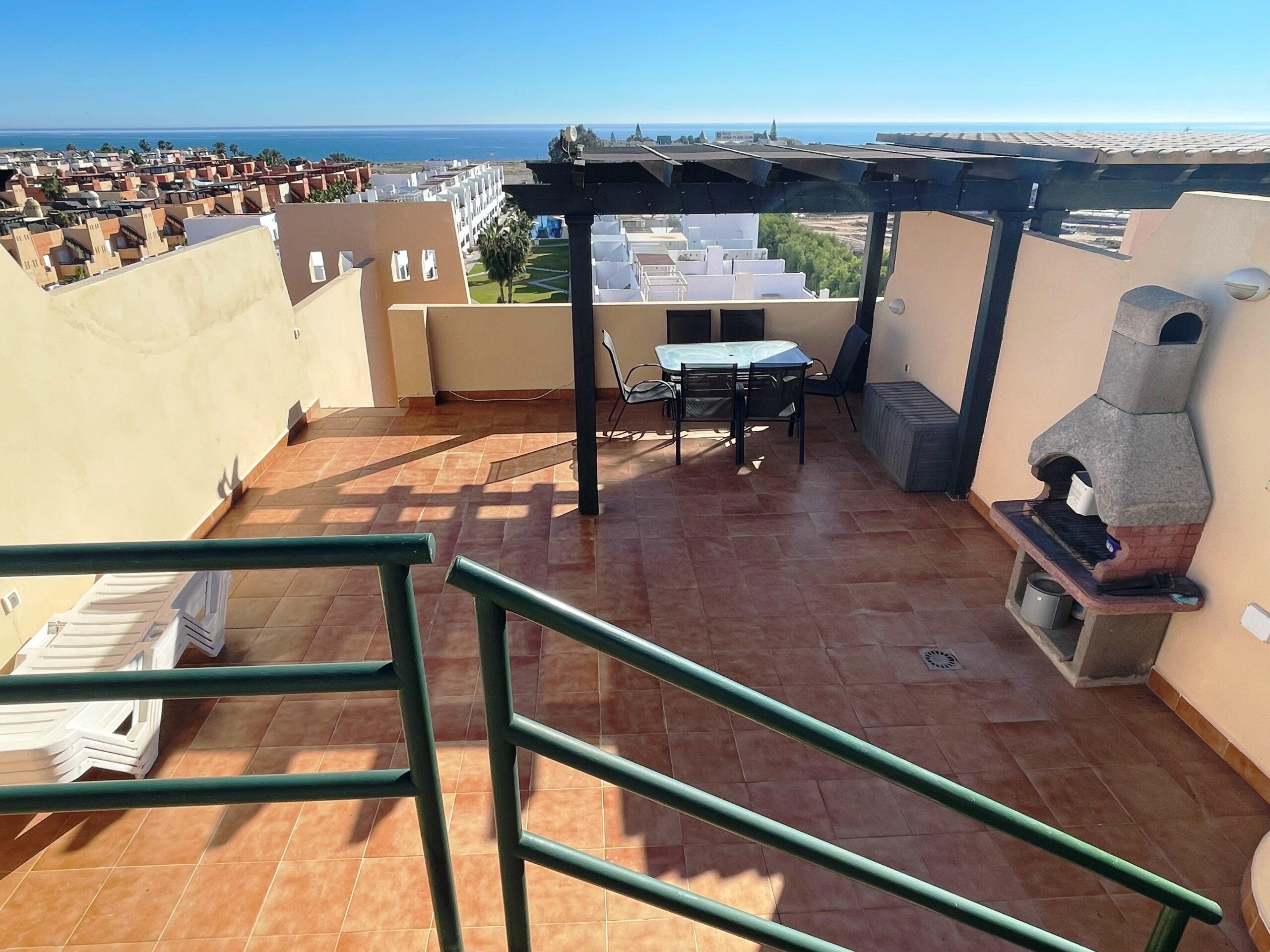 2 bedroom penthouse with private pool for sale in Vera playa