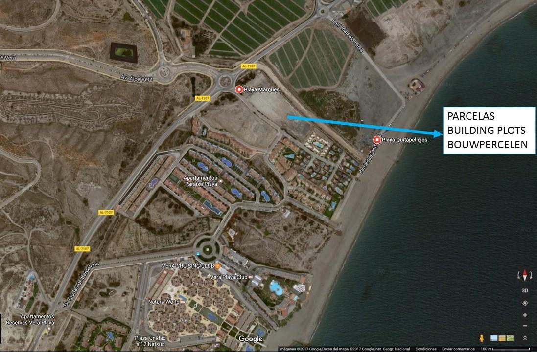building plot of 465m2 for sale 150 m from the beach in Vera playa ...