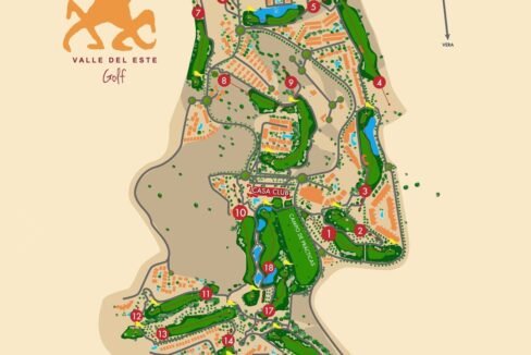 mapa golf valle del este agave hoyo 15